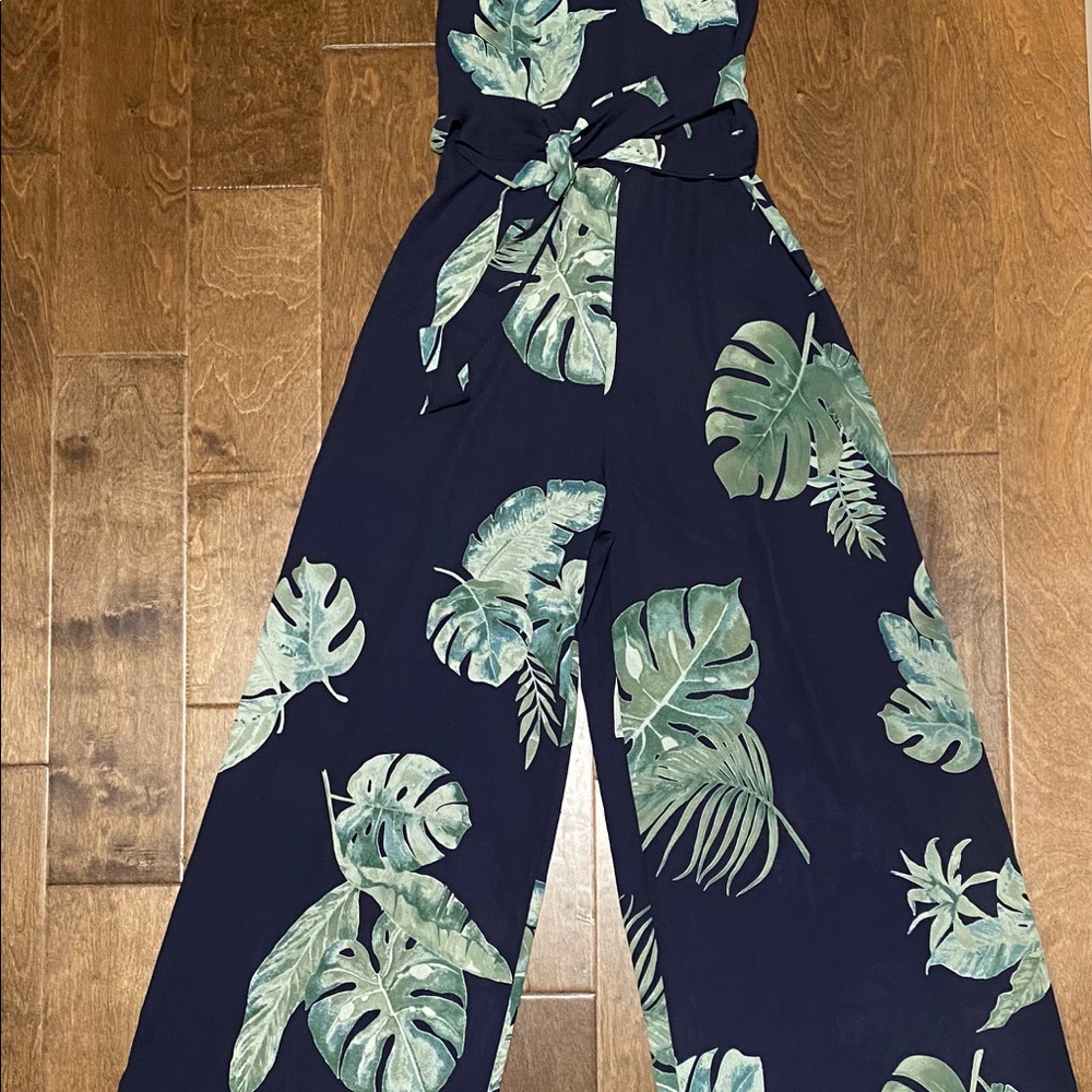 Strappy Palm Print Jumper